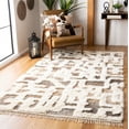 thumbnail image 1 of SAFAVIEH Manhattan Margaret Abstract Maze Area Rug, Ivory/Grey, 6' x 9', 1 of 9