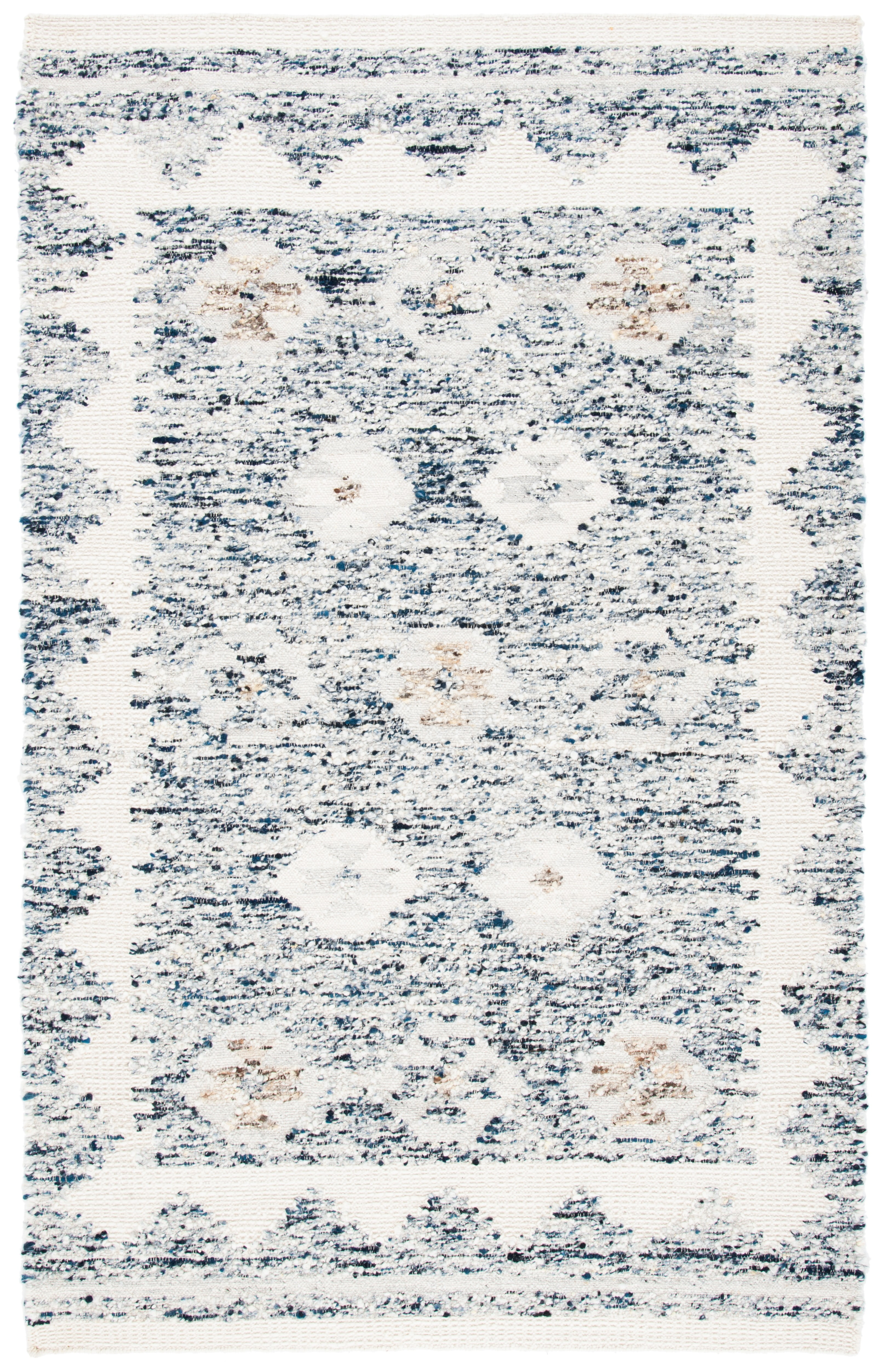 SAFAVIEH Manhattan Marina Medallion Area Rug, Ivory/Blue, 5' x 8'