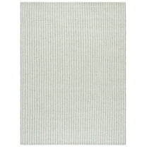 SAFAVIEH Manhattan Orlando Solid Area Rug, Ivory/Sage, 8' x 10'