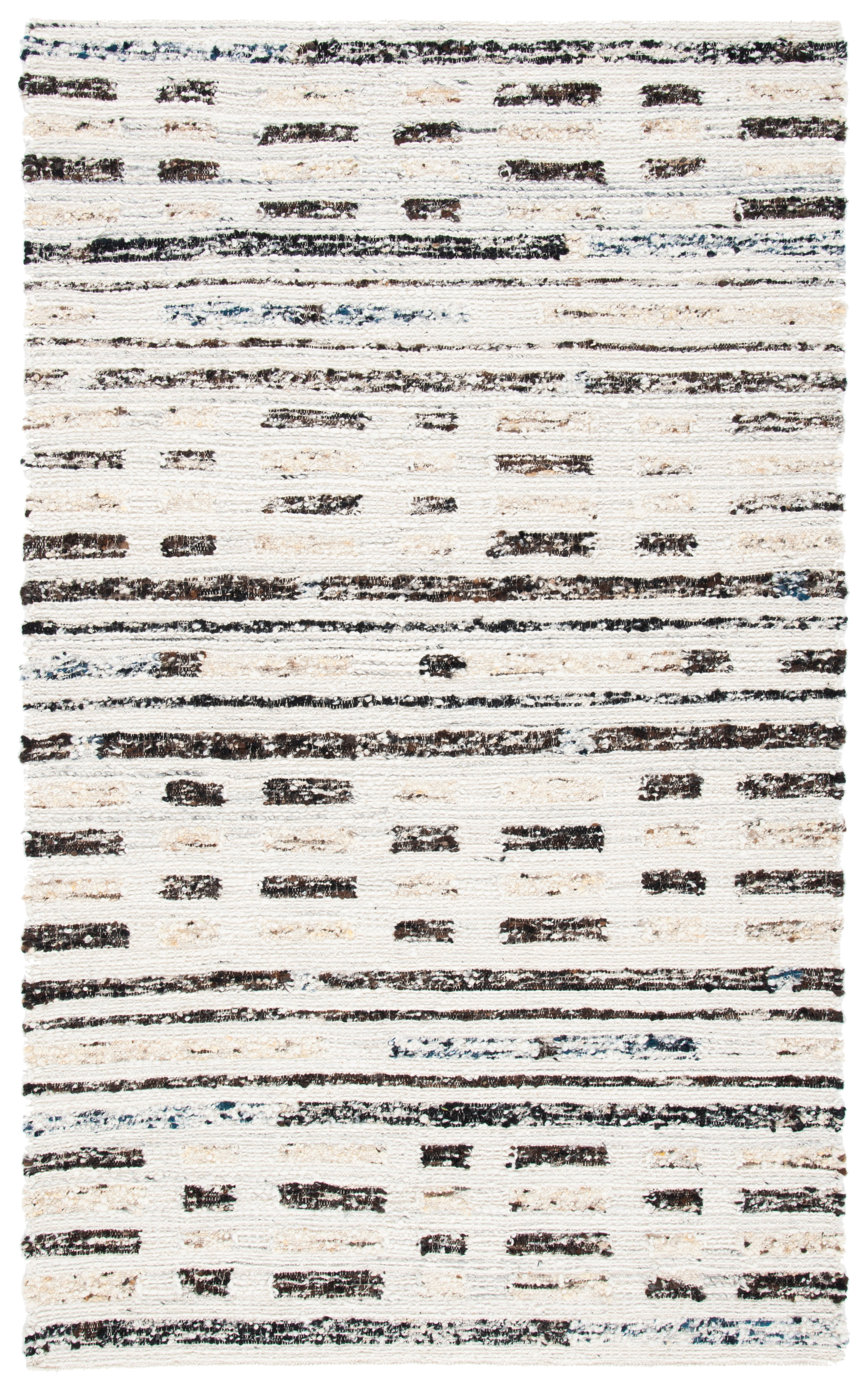 SAFAVIEH Manhattan Ronald Geometric Area Rug, Ivory/Dark Brown, 4' x 6'