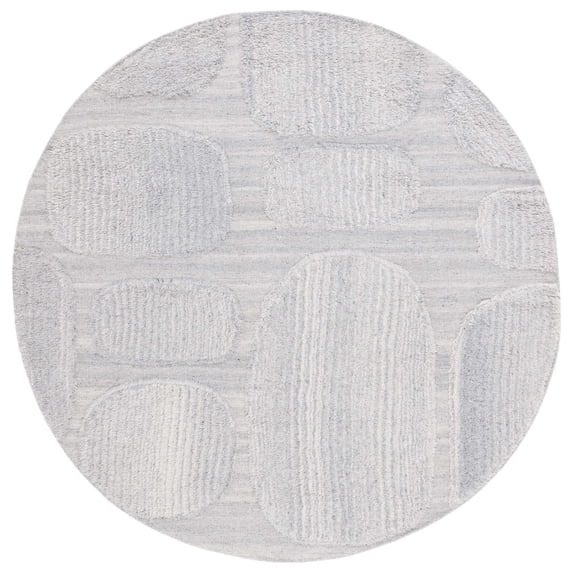 SAFAVIEH Manhattan Sylvia Geometric Area Rug, Grey, 6' x 6' Round