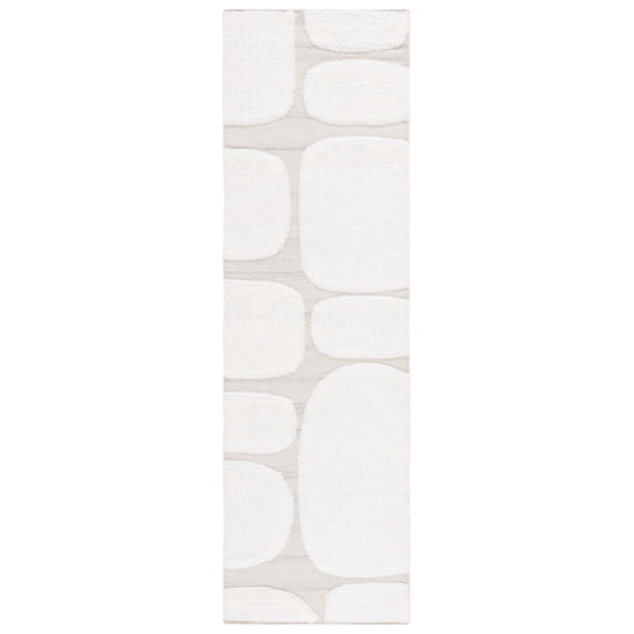 SAFAVIEH Manhattan Sylvia Geometric Runner Rug, Ivory/Beige, 2'3" x 8'