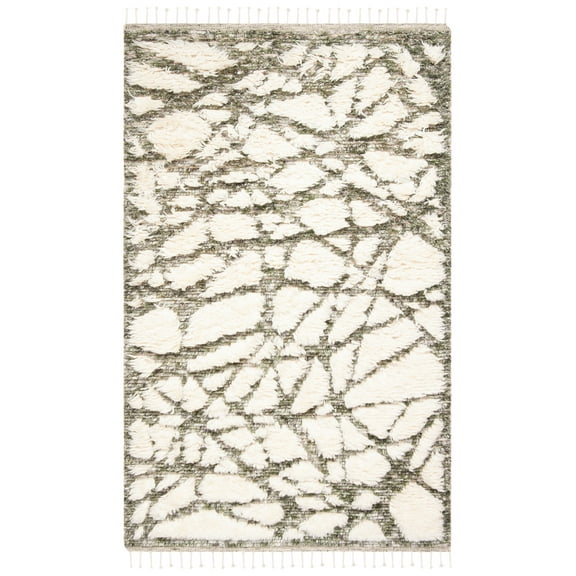 SAFAVIEH Manhattan Tarah Abstract Area Rug, Ivory/Sage, 8' x 10'