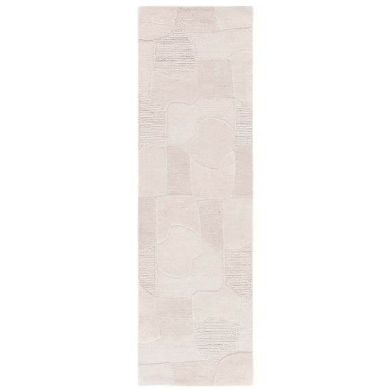 SAFAVIEH Manhattan Thelma Geometric Runner Rug, Ivory/Beige, 2'3" x 8'