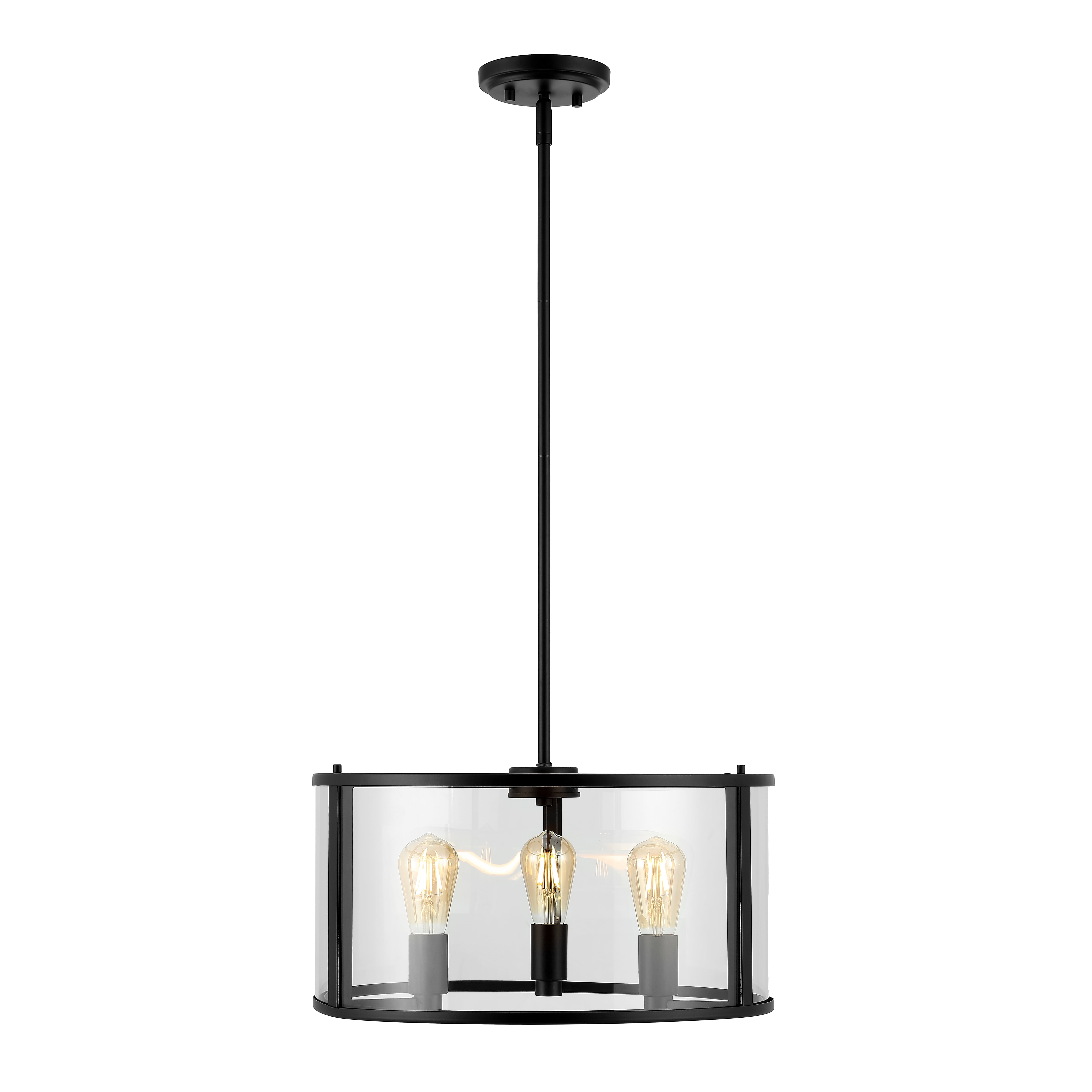 Elegant Minimalist 30" Bronze Globe Pendant with LED Glass Shade