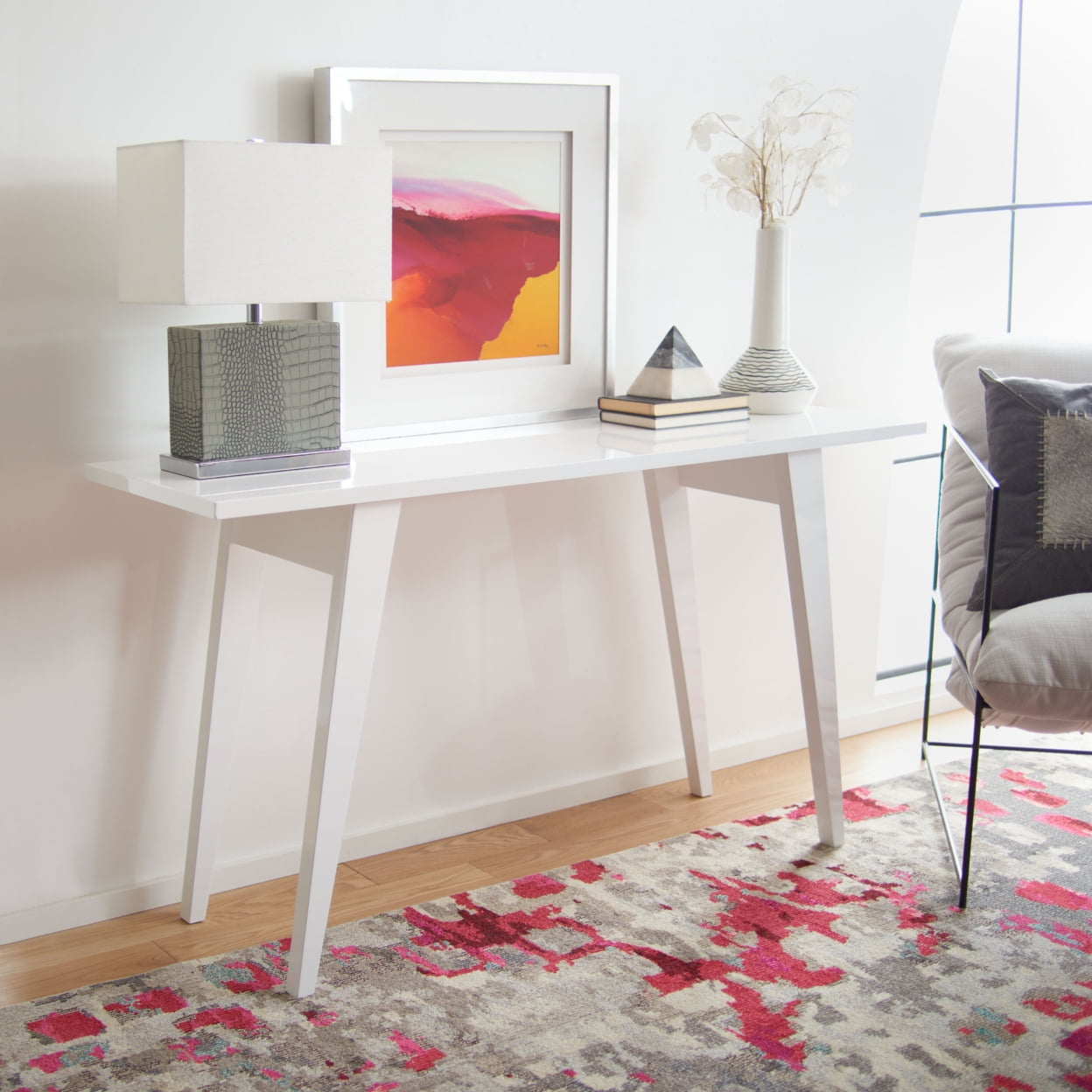 Multucolor Console Safavieh Contemporary Wood Console Table, Multicolor - Walmart.com