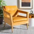thumbnail image 1 of SAFAVIEH Mara Mid-Century Retro Tufted Accent Chair, Marigold, 1 of 12