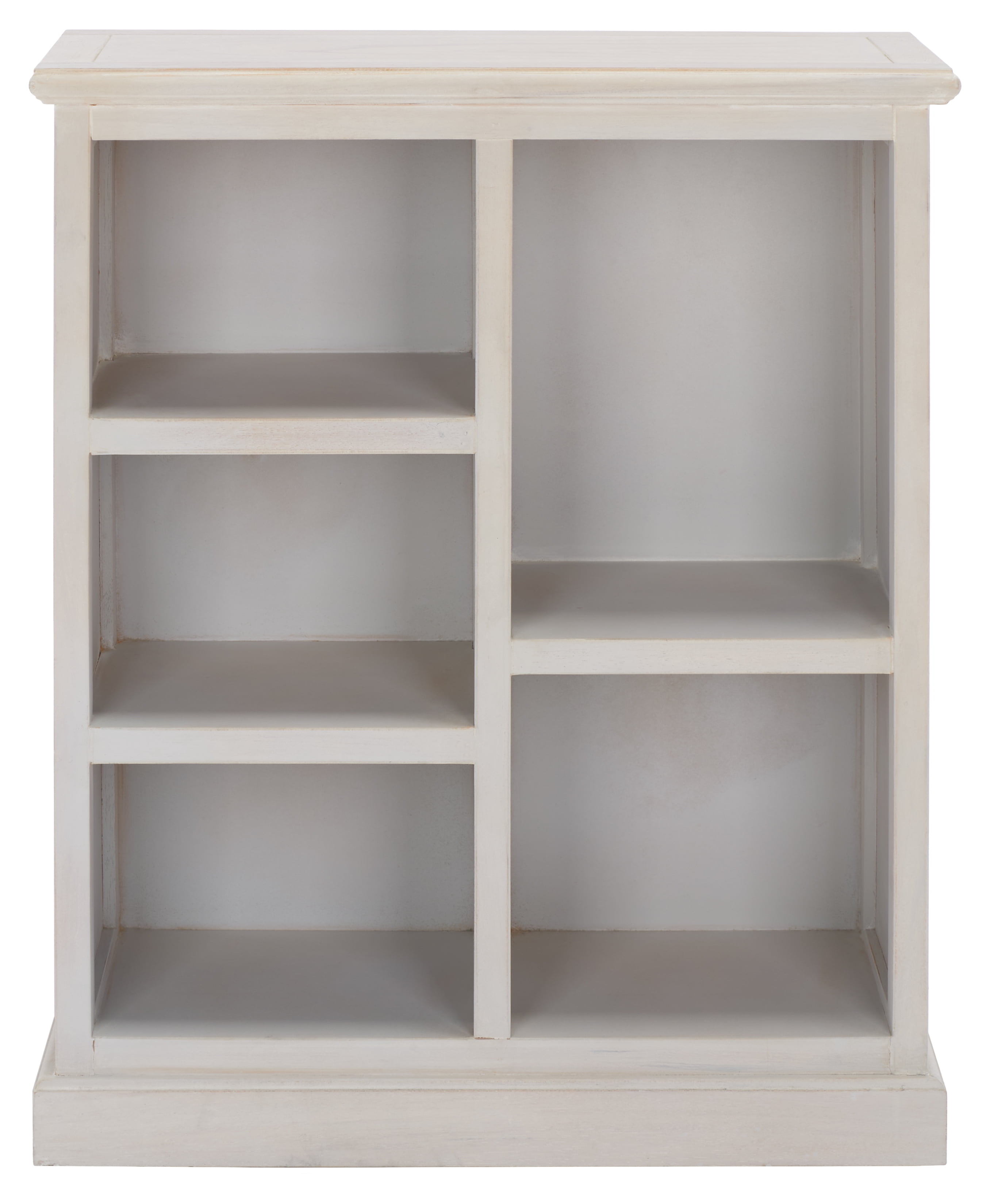 SAFAVIEH Maralah Country Transitional Bookcase with 5 Shelves, White Wash (25 in. W x 10.6 in. D x 30.1 in. H)