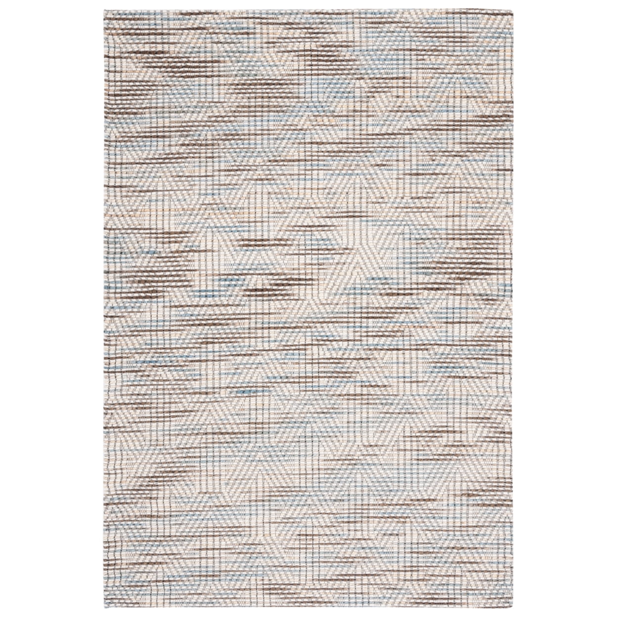 SAFAVIEH Marbella Adelaide Geometric Area Rug, Blue/Ivory, 3' x 5'