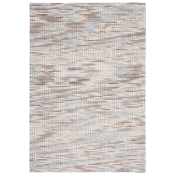 SAFAVIEH Marbella Adelaide Geometric Area Rug, Blue/Ivory, 5' x 8'