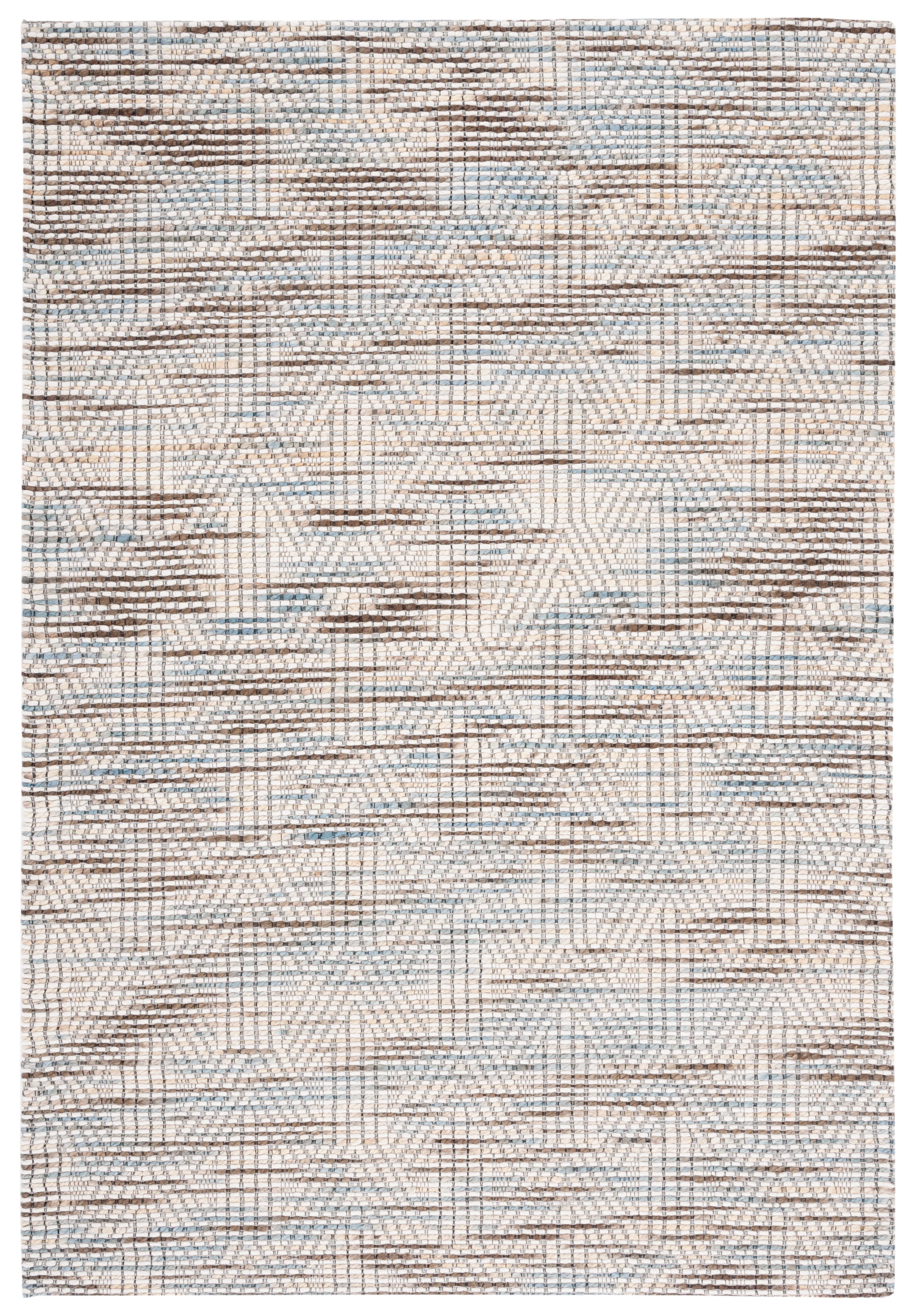 SAFAVIEH Marbella Adelaide Geometric Area Rug, Blue/Ivory, 6' x 9'