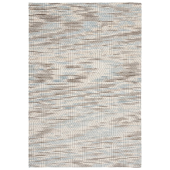 SAFAVIEH Marbella Adelaide Geometric Area Rug, Blue/Ivory, 8' x 10'