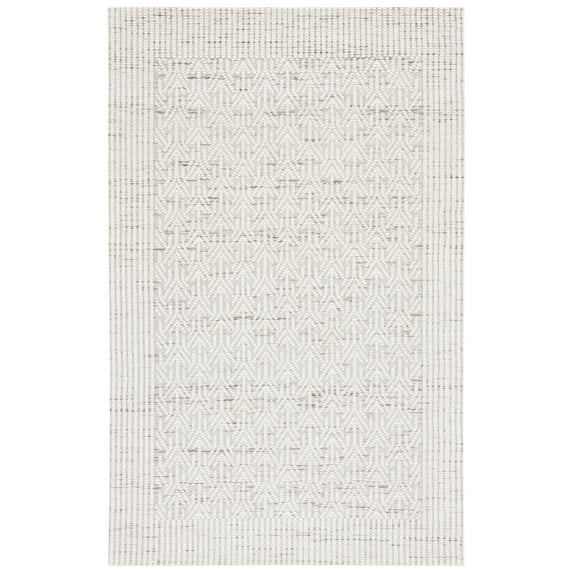 SAFAVIEH Marbella Alease Bordered Area Rug, Ivory/Beige, 4' x 6'
