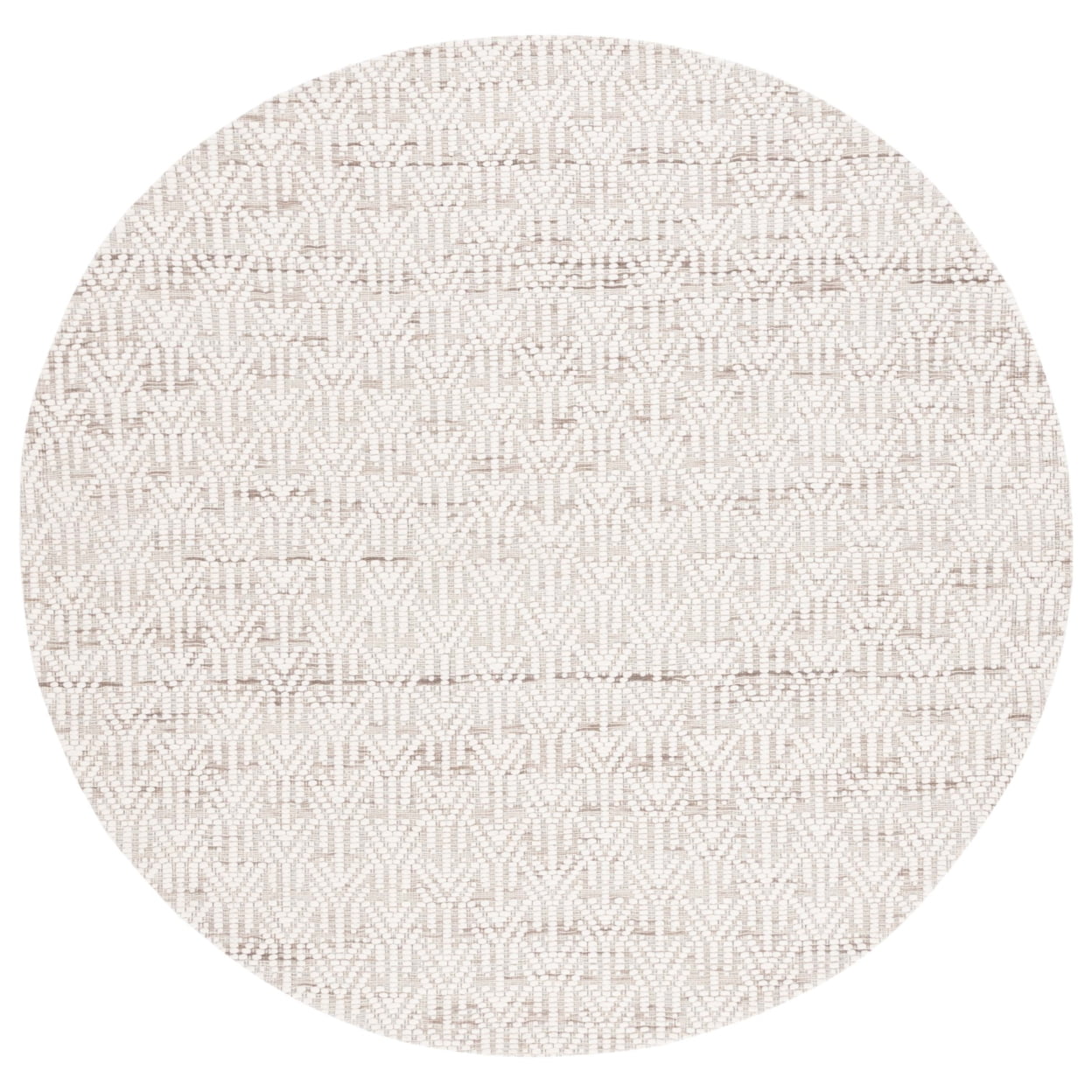 SAFAVIEH Marbella Alease Bordered Area Rug, Ivory/Beige, 6' x 6' Round