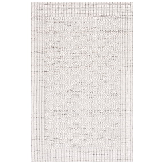 SAFAVIEH Marbella Alease Bordered Area Rug, Ivory/Beige, 6' x 9'