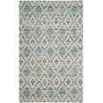 thumbnail image 1 of SAFAVIEH Marbella Alicia Geometric Diamonds Wool Area Rug, Dark Blue/Ivory, 6' x 6' Square, 1 of 4