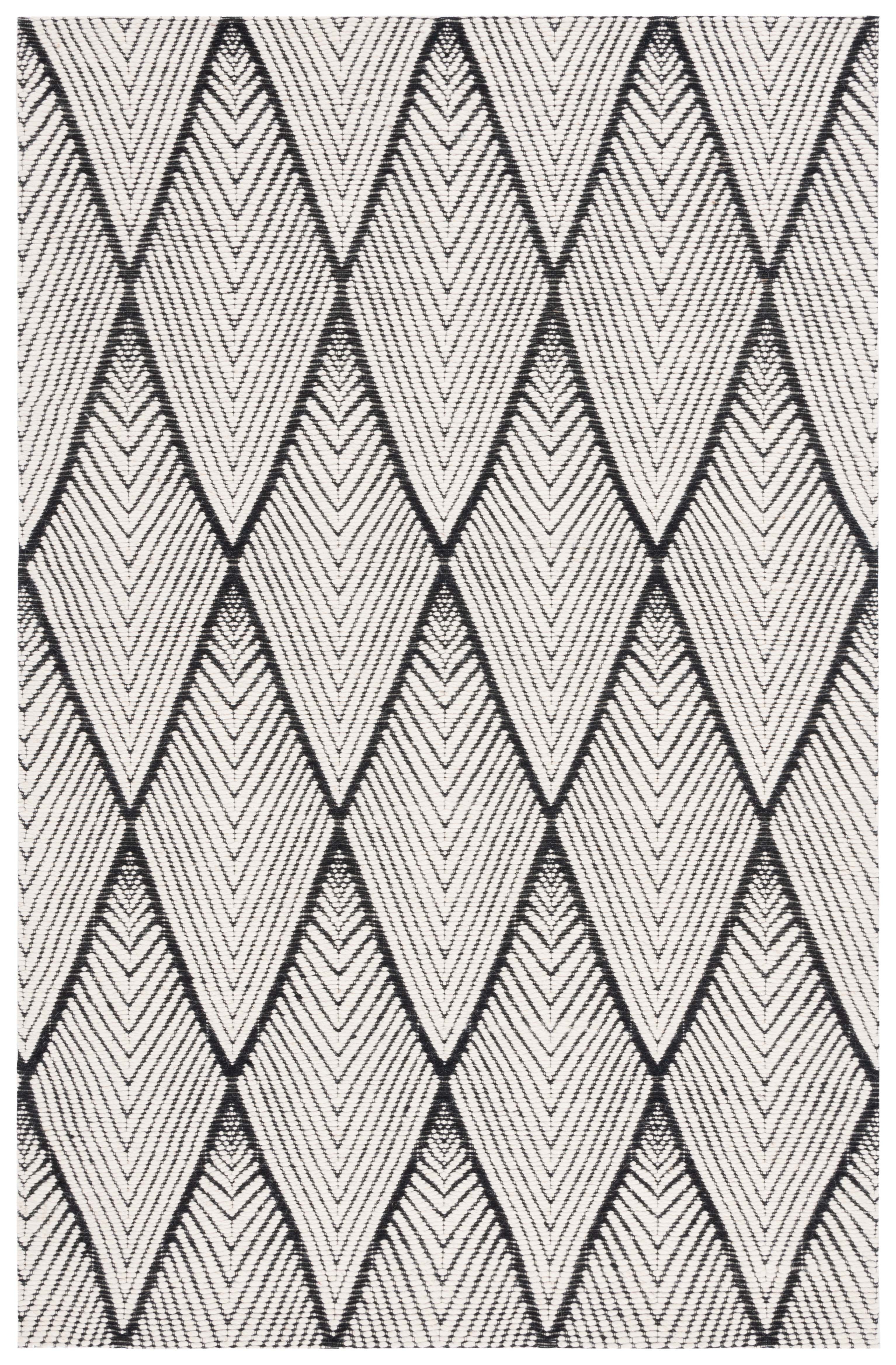 SAFAVIEH Marbella Andrea Diamond Area Rug, Black/Ivory, 3' x 5'