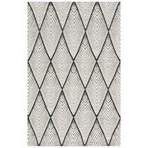 SAFAVIEH Marbella Andrea Diamond Area Rug, Black/Ivory, 3' x 5'