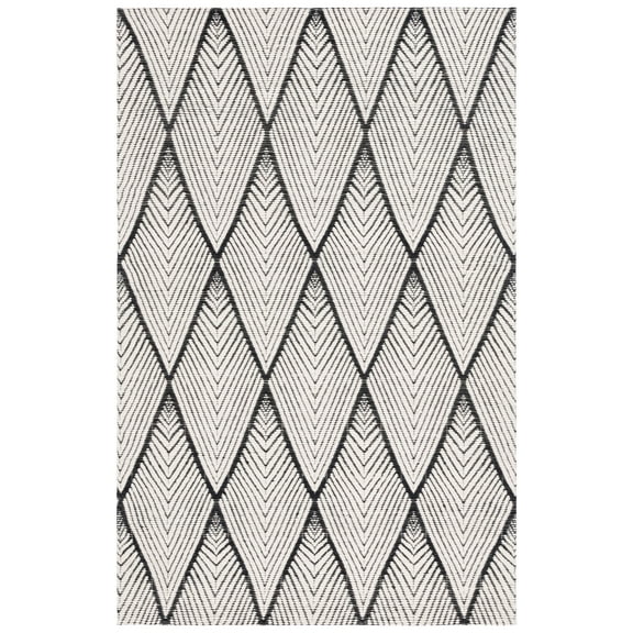 SAFAVIEH Marbella Andrea Diamond Area Rug, Black/Ivory, 3' x 5'