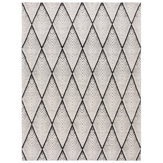 SAFAVIEH Marbella Andrea Diamond Area Rug, Black/Ivory, 8' x 10'