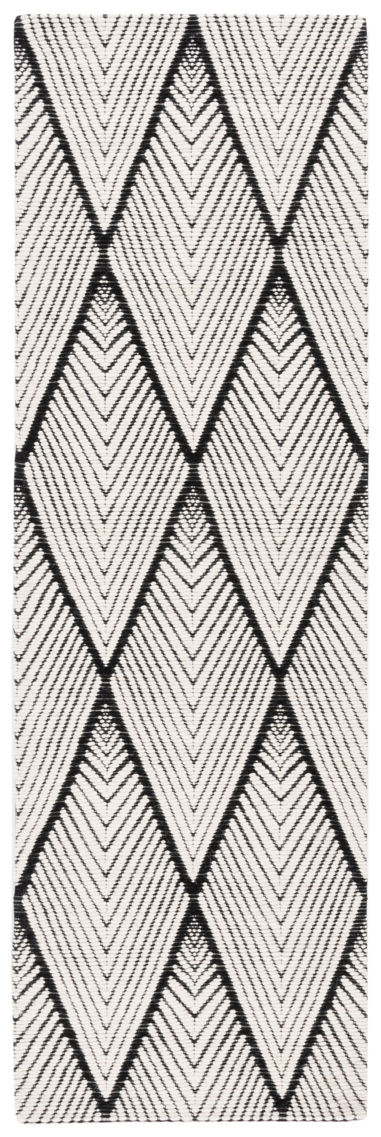 Diamond Runner Rug SAFAVIEH Marbella Andrea Diamond Runner Rug, Black/Ivory, 2'6