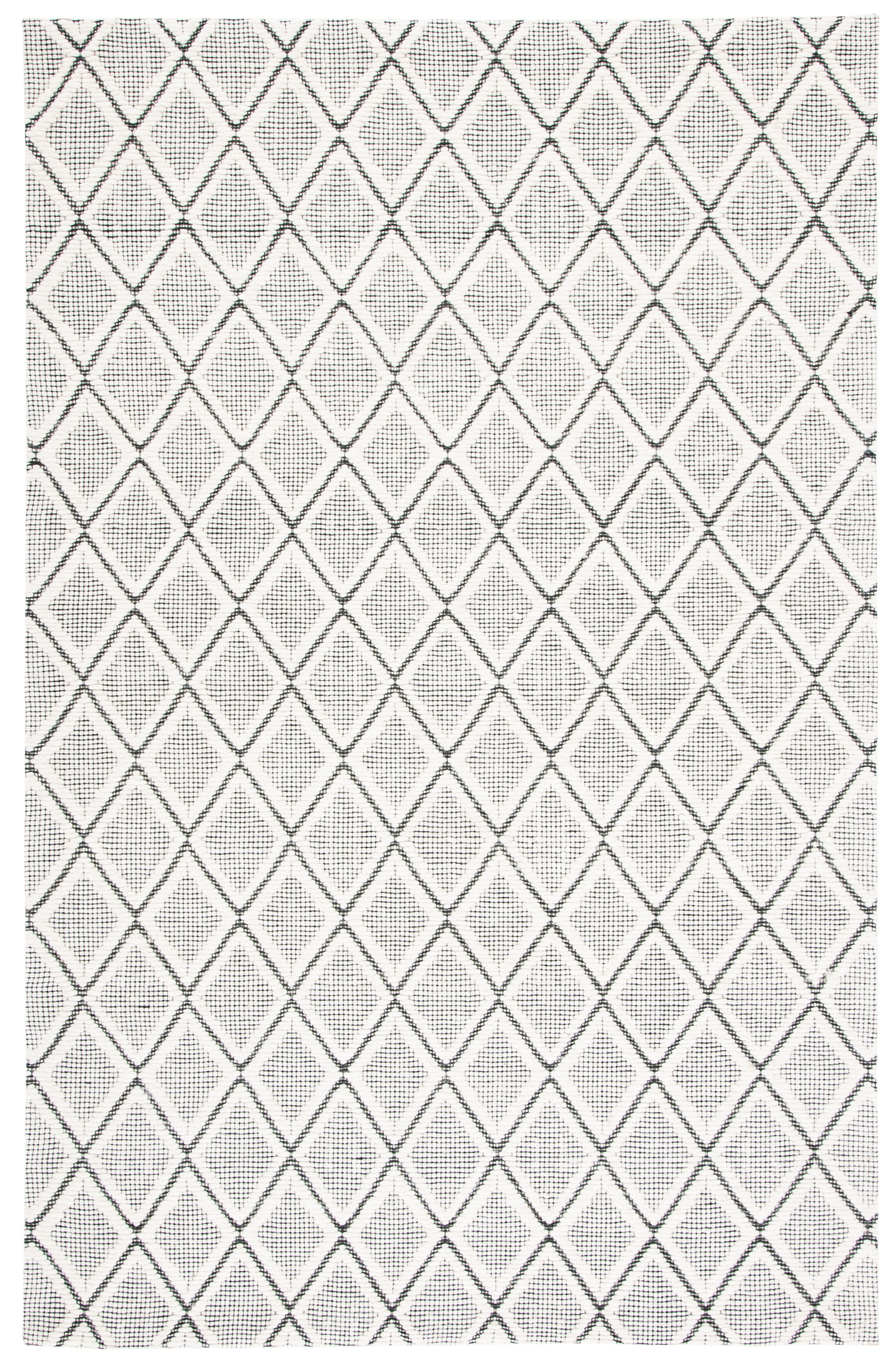 SAFAVIEH Marbella Aniyah Diamond Area Rug, Ivory/Black, 8' x 10'