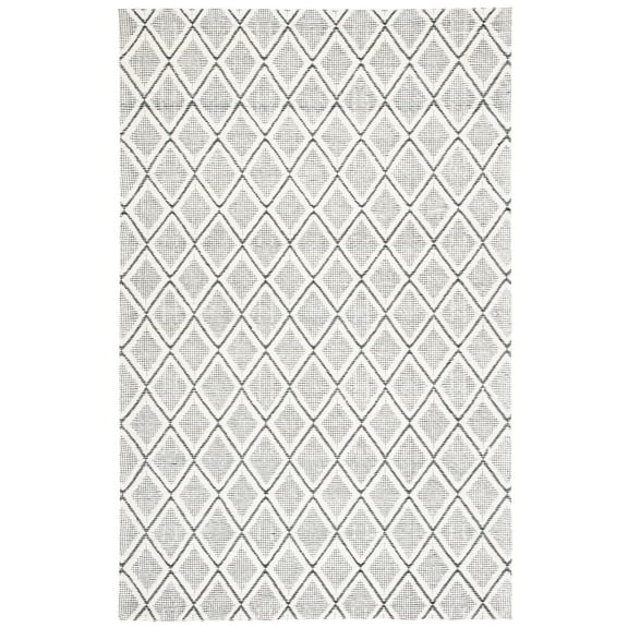 SAFAVIEH Marbella Aniyah Diamond Area Rug, Ivory/Black, 8' x 10'