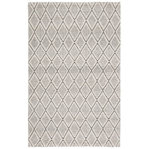 SAFAVIEH Marbella Aniyah Diamond Area Rug, Silver/Black, 4' x 6'