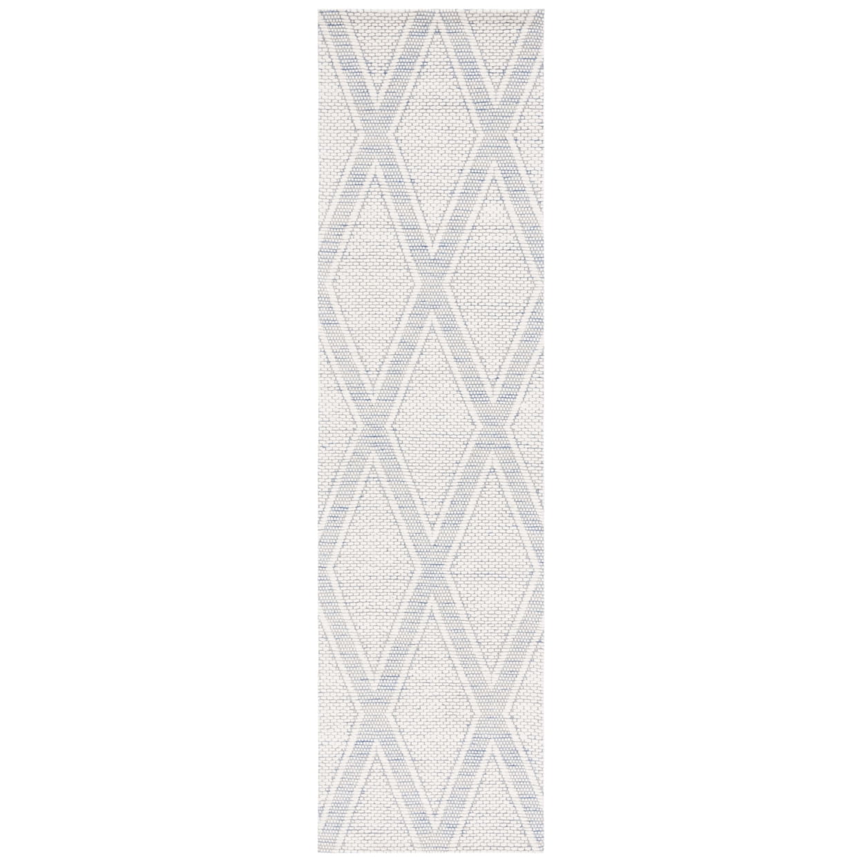 SAFAVIEH Marbella Asa Diamond Runner Rug, Navy/Ivory, 2'3" x 9'