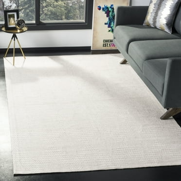 SAFAVIEH Marbella Aylen Geometric Area Rug, Silver/Ivory, 6' x 6' Square