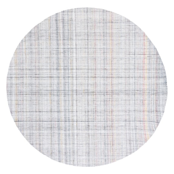 SAFAVIEH Marbella Belize Striped Area Rug, Red/Ivory, 6' x 6' Round