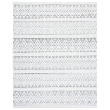SAFAVIEH Marbella Braiden Diamond Area Rug, Ivory/Black, 8' x 10'