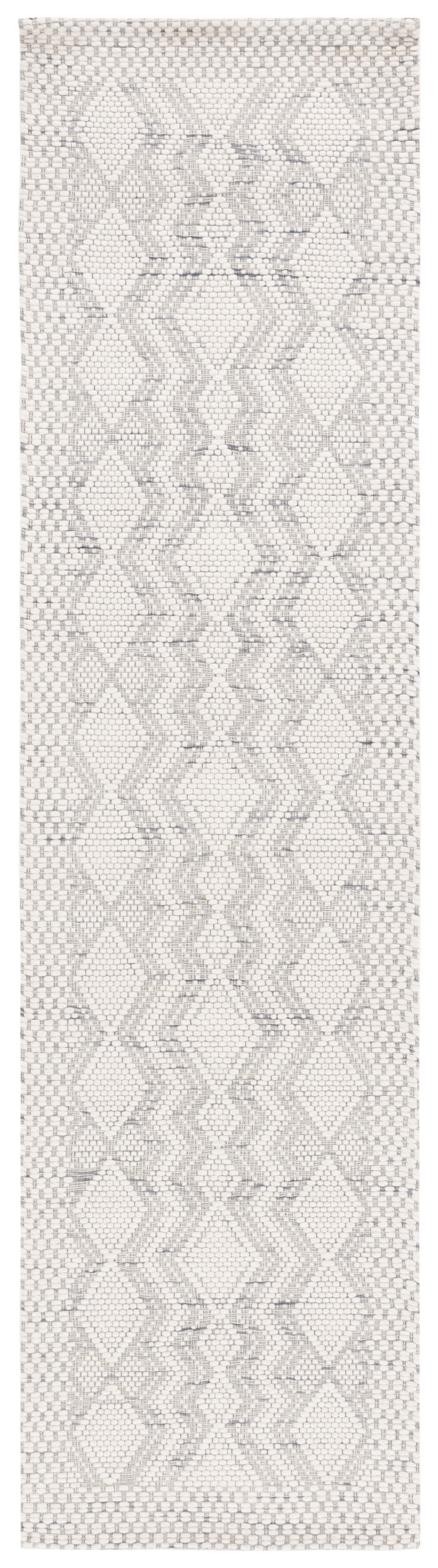 SAFAVIEH Marbella Britton Bordered Runner Rug, Ivory/Grey, 2'3" x 9'