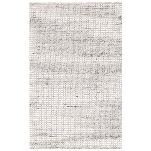 SAFAVIEH Marbella Burton Striped Wool Area Rug, Grey/Ivory, 6' x 9'