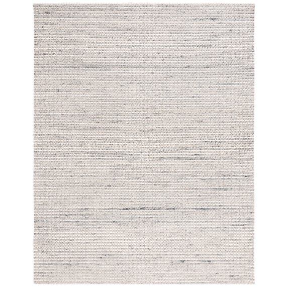 SAFAVIEH Marbella Burton Striped Wool Area Rug, Grey/Ivory, 8' x 10'