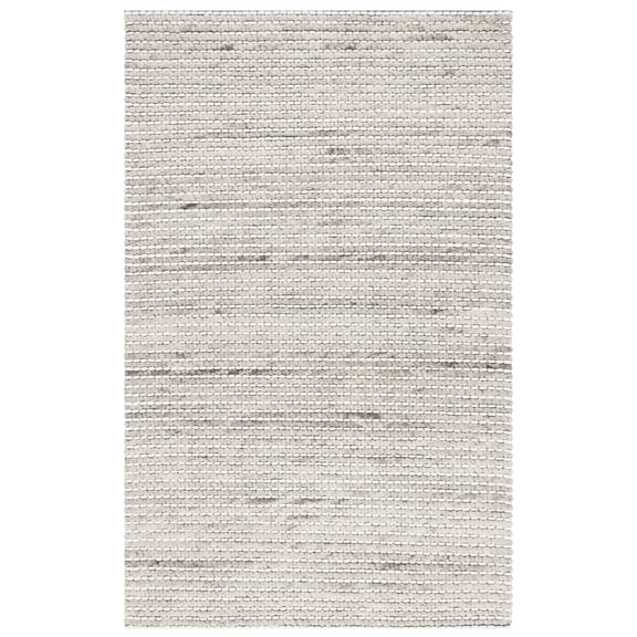 SAFAVIEH Marbella Burton Striped Wool Area Rug, Silver/Ivory, 3' x 5'