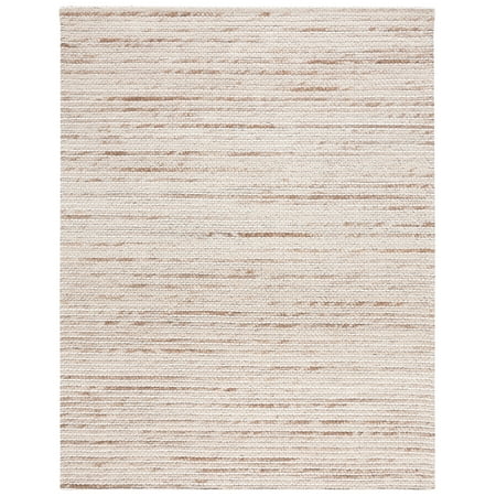 SAFAVIEH Marbella Burton Striped Wool Area Rug, Taupe/Ivory, 8' x 10'