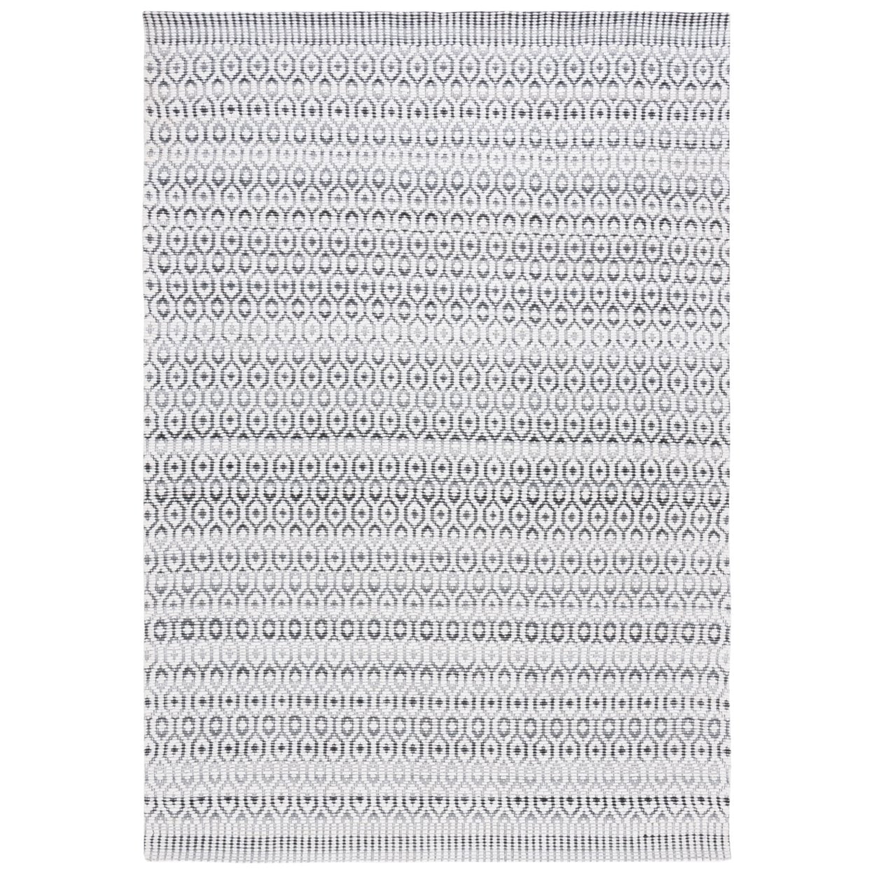SAFAVIEH Marbella Byron Diamond Area Rug, Ivory/Black, 4' x 6'