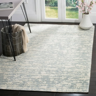 SAFAVIEH Marbella Calla Geometric Area Rug, Blue/Ivory, 2'3" x 4'