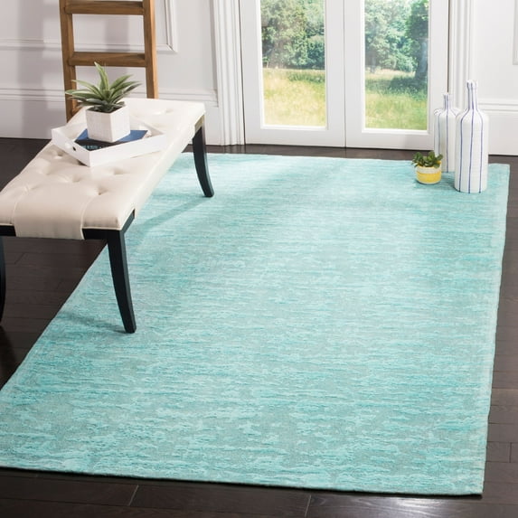 SAFAVIEH Marbella Calla Geometric Area Rug, Blue/Turquoise, 2'3" x 4'