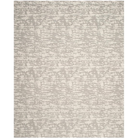 SAFAVIEH Marbella Calla Geometric Area Rug, Light Grey/Ivory, 8' x 10'