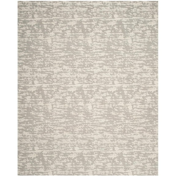 SAFAVIEH Marbella Calla Geometric Area Rug, Light Grey/Ivory, 8' x 10'