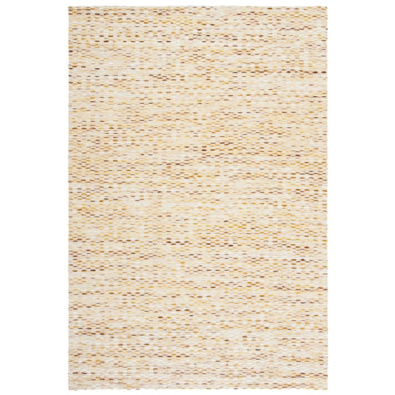 SAFAVIEH Marbella Carlene Geometric Striped Area Rug, Yellow/Ivory, 4' x 6'