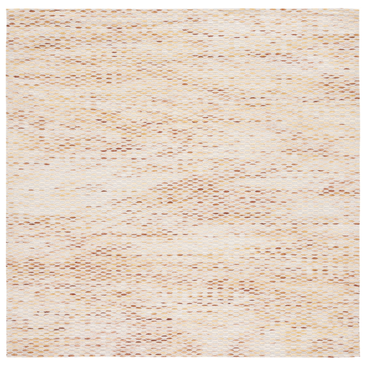 SAFAVIEH Marbella Carlene Geometric Striped Area Rug, Yellow/Ivory, 6' x 6' Square