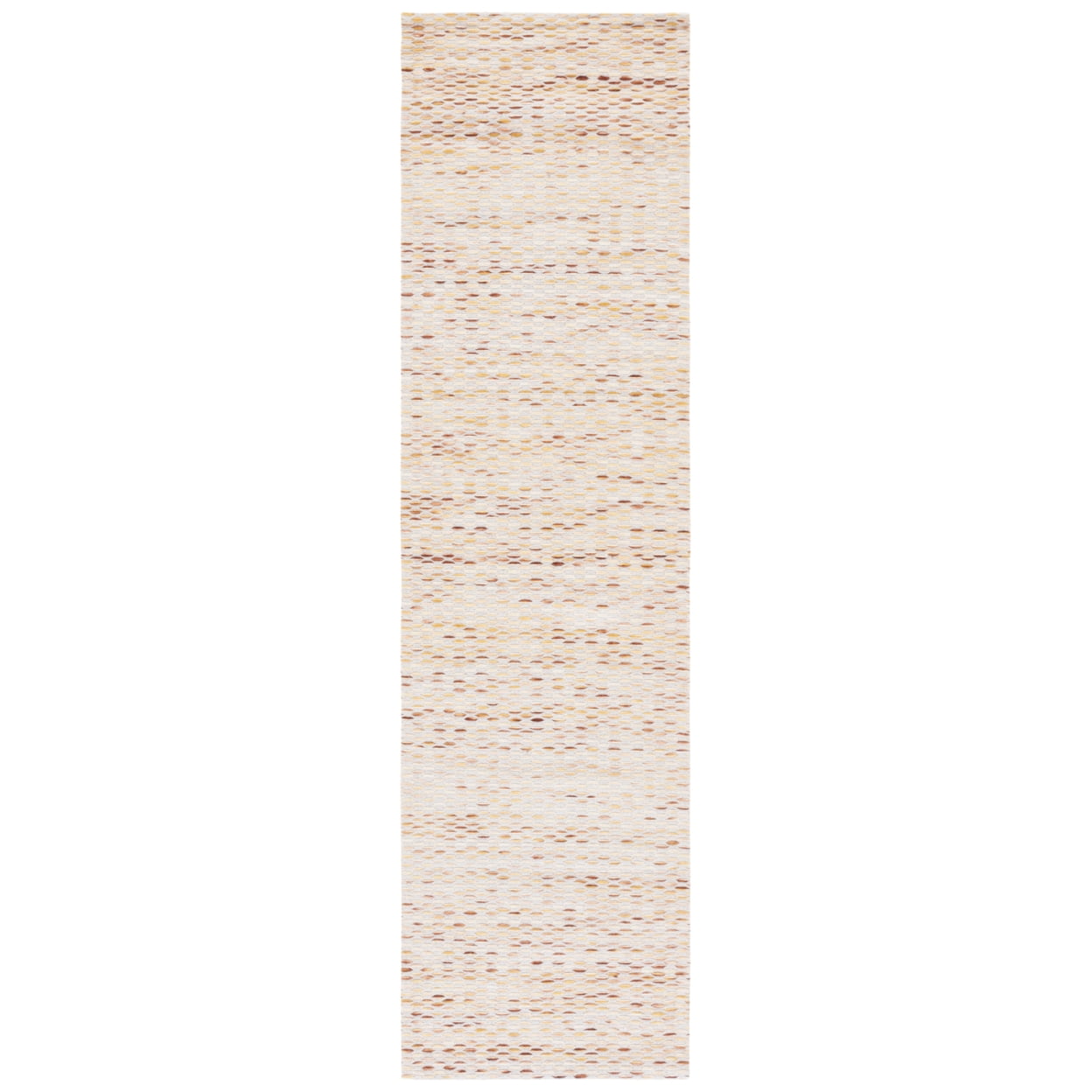 SAFAVIEH Marbella Carlene Geometric Striped Runner Rug, Yellow/Ivory, 2'3" x 9'