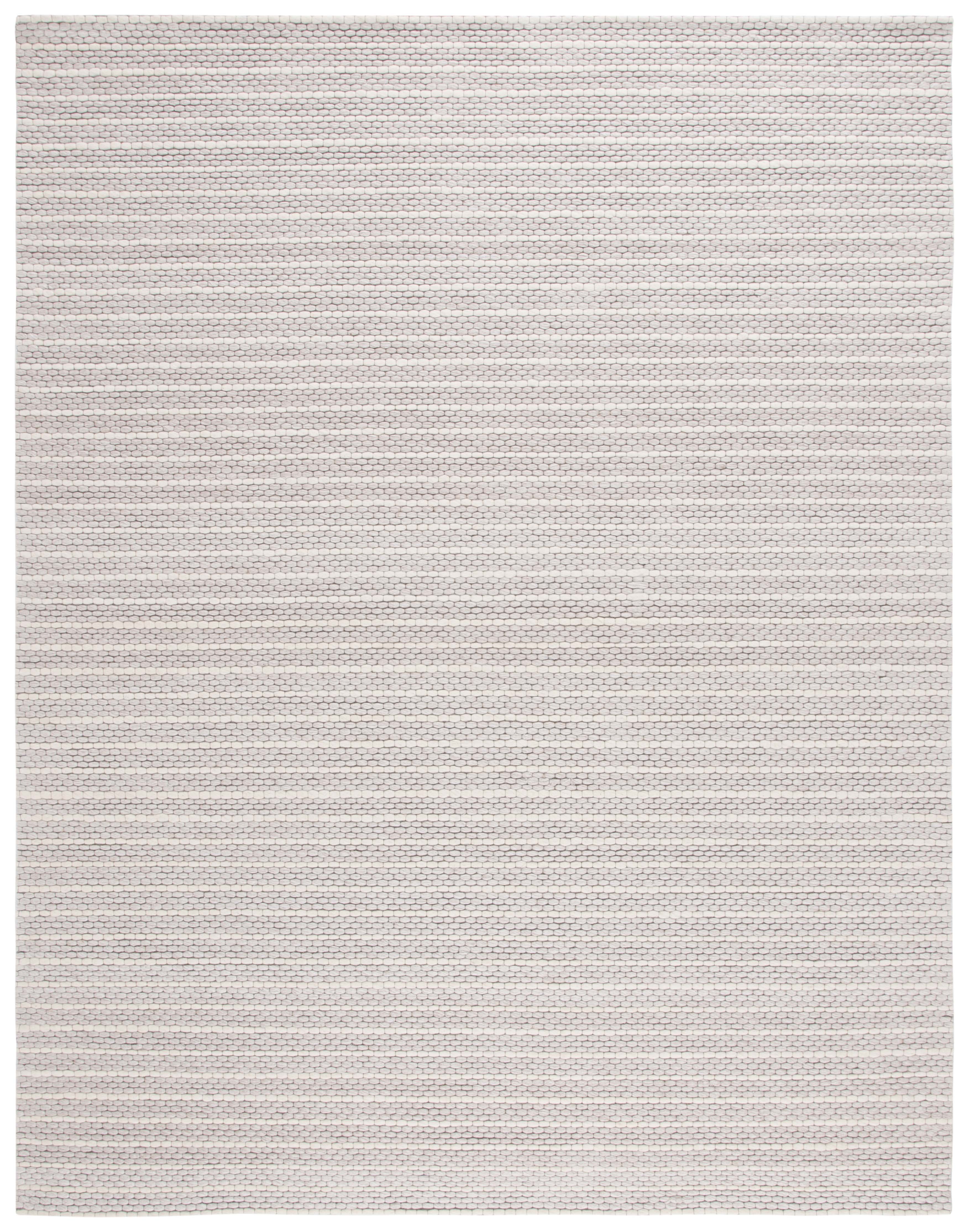 Ivory and Beige Flat Woven Wool Area Rug, 8' x 10'