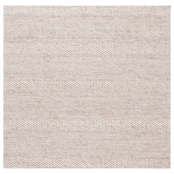 SAFAVIEH Marbella Cassarah Striped Area Rug, Beige, 3' x 3' Square