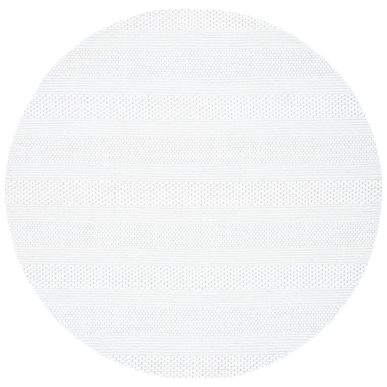 SAFAVIEH Marbella Cassarah Striped Area Rug, Ivory, 7' x 7' Round