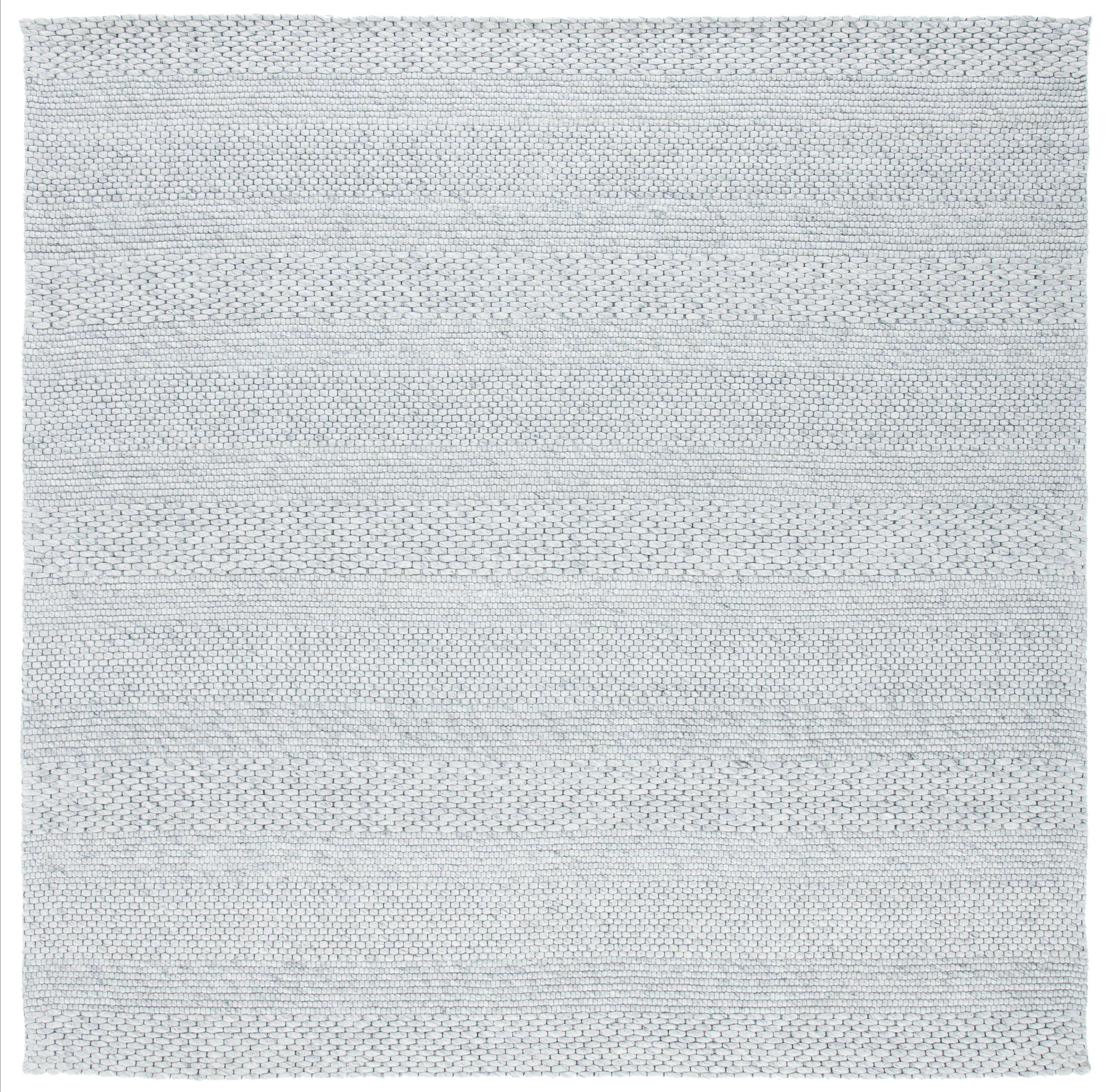 SAFAVIEH Marbella Cassarah Striped Area Rug, Silver/Grey, 7' x 7' Square