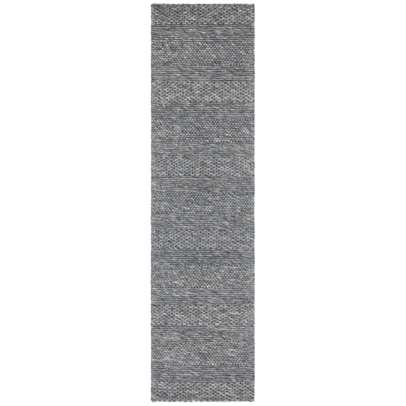 SAFAVIEH Marbella Cassarah Striped Runner Rug, Dark Grey, 2'3" x 7'